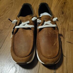 Ariat Men's Buckeye Sunset Wheat / Dark Coffee Waterproof Slip On Shoe 53819